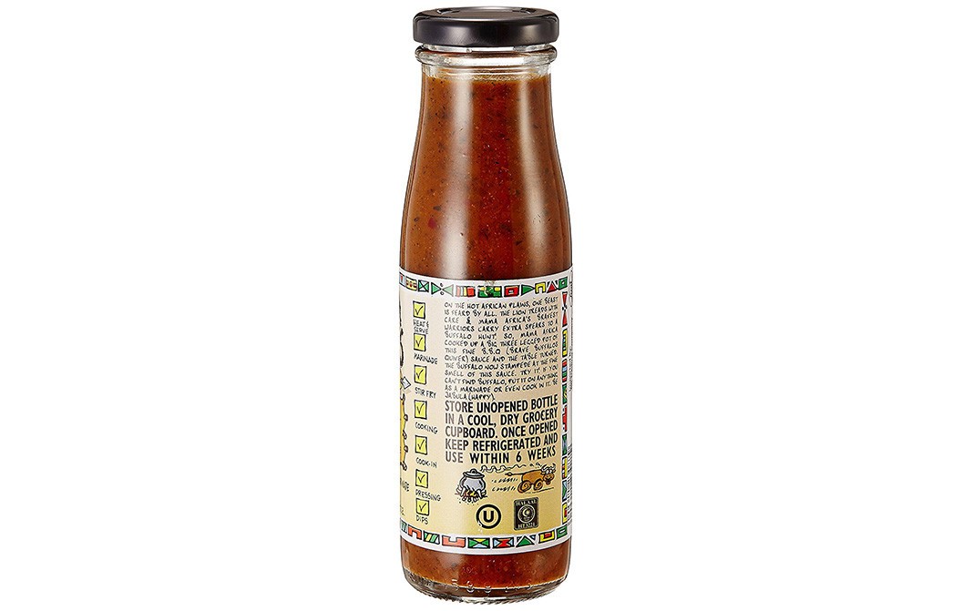 Mama Africa's Sweet Red Chilli, Apricot & Rosemary Simmer Sauce   Glass Bottle  250 millilitre